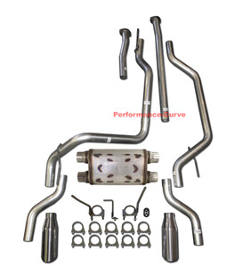 2009 - 2020 Toyota Tundra Performance Dual Exhaust Kit w/ Flow Chaser - Rear Exit Polished Tips