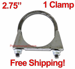 2.75" Exhaust U-Bolt Clamp - 5/16" Rod - Heavy Duty - Saddle Style 2.75" Exhaust U-Bolt Clamp - 5/16" Rod - Heavy Duty - Saddle Style