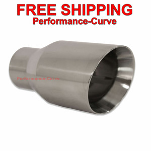 Stainless Steel Exhaust Tip Double Wall 3" Inlet - 4.5" Outlet - 9" Long