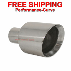Stainless Steel Exhaust Tip Double Wall 2.5" Inlet - 5" Outlet - 9" Long Stainless Steel Exhaust Tip Double Wall 2.5" Inlet - 5" Outlet - 9" Long