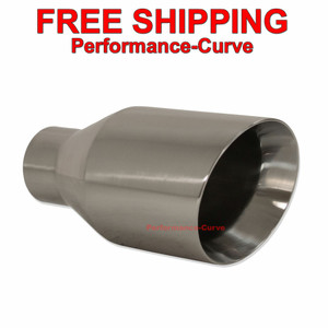 Stainless Steel Exhaust Tip Double Wall 2.5" Inlet - 4.5" Outlet - 9" Long