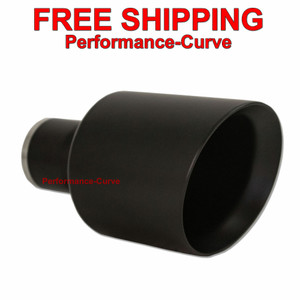 Black SS Exhaust Tip Double Wall 2.5" Inlet - 5" Outlet - 9" Long Black SS Exhaust Tip Double Wall 2.5" Inlet - 5" Outlet - 9" Long