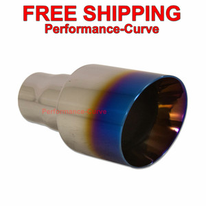 Blue Flame SS Exhaust Tip Double Wall 2.25" Inlet - 4" Outlet -7.75" Long Blue Flame SS Exhaust Tip Double Wall 2.25" Inlet - 4" Outlet -7.75" Long
