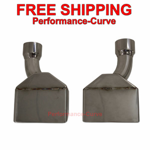Pair of Exhaust Tips SS Baracuda Left & Right 2.5" Inlet -  10.5" Long