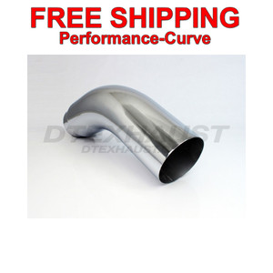 Chrome Turn Down Elbow Diesel Exhaust 5" Inlet - 6" Outlet - 23" Long CM-506099