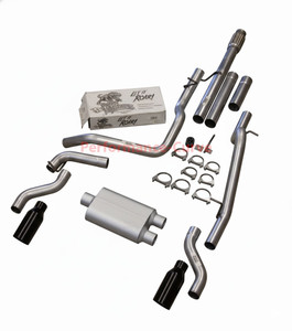 Dual Exhaust Flow Monster 19-26 Silverado/Sierra 1500 5.3L Black Tips Rear Exit