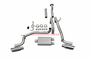 16-23 Toyota Tacoma 3.5 Catback Dual Exhaust Full Boar 2 Chamber Polished Tips