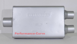 Cherry Bomb Vortex Performance Muffler - 3" Center / Dual 2.5" - 88109CB