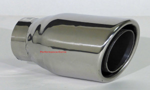 Stainless Steel Exhaust Tip DW Rolled Round 2" Inlet - 3" Outlet - 6" Long
