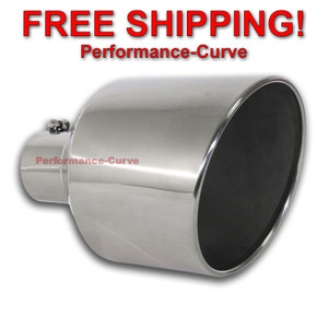 Diesel Stainless Steel Bolt On Exhaust Tip 4" Inlet - 10" Outlet - 15" Long
