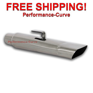Stainless Steel Exhaust Tip Mopar Rectangle Slant - 2.25" In - 3.75" x 1.75"
