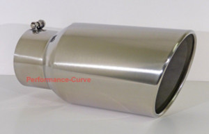 Diesel Stainless Steel Bolt On Exhaust Tip 5" Inlet - 7" Outlet - 15" Long