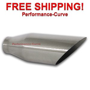 Stainless Steel Exhaust Tip 2.25" Inlet - 4" Outlet - 12" Long Stainless Steel Exhaust Tip 2.25" Inlet - 4" Outlet - 12" Long