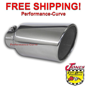 Diesel Stainless Steel Bolt On Exhaust Tip 4" Inlet - 7" Outlet - 15" Long