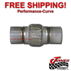 2.5" x 4" Exhaust Flex Pipe Tube Custom Heavy Duty Stainless Steel Triple Ply