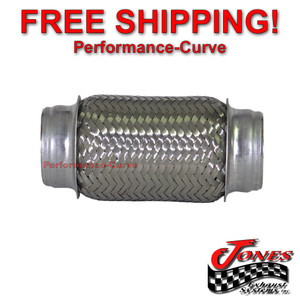 2" x 6" Exhaust Flex Pipe Tube Custom Heavy Duty Stainless Steel Triple Ply