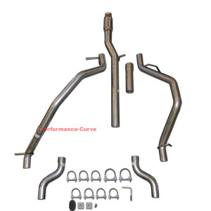 Dual Exhaust CatBack Rear Pipe Kit Fits 14-19 Chevrolet Silverado GMC Sierra