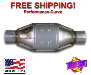 2.5" Catalytic Converter High Flow Universal Exhaust - w/ O2 Sensor Port 610250
