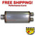 Performance Exhaust Muffler MAX FLOW SS 5x8 - Center 3" / Dual 2.25" MF2278