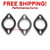 2.5" - 2 Bolt Universal Exhaust Flanges and Gasket 2.5" - 2 Bolt Universal Exhaust Flanges and Gasket