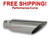 Stainless Steel Exhaust Tip - Angle Cut - 2.25" Inlet - 3.5" Outlet - 12" Long - 4712AC Stainless Steel Exhaust Tip - Angle Cut - 2.25" Inlet - 3.5" Outlet - 12" Long - 4712AC