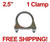 2.5" Exhaust U-Bolt Clamp - 3/8" Rod - Standard Duty - Saddle Style 2 1/2"