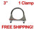 3" Exhaust U-Bolt Clamp - 5/16" Rod - Standard Duty - Saddle Style 3" Exhaust U-Bolt Clamp - 5/16" Rod - Standard Duty - Saddle Style