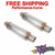 (Pair) FlowMonster Stainless Resonator Muffler 2.5"In / Out 4" Round 10416-FM