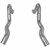 Flowmaster Pre-Bent Tailpipes 3" 64-67 GM A-Body Chevelle Malibu - 15819