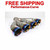 Quad Exhaust Tip SS Blue Flame 3" Inlet - Quad 3.5" Outlet - 15" Long