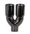 Black Chrome Stainless Steel Dual Exhaust Tip - 2.25" In - Dual 3.5" x 3" Out Black Chrome Stainless Steel Dual Exhaust Tip - 2.25" In - Dual 3.5" x 3" Out