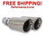 Stainless Steel Exhaust Tip Double Wall Rolled Edge - 3" in / Dual 5" Out Stainless Steel Exhaust Tip Double Wall Rolled Edge - 3" in / Dual 5" Out