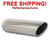 Stainless Steel Exhaust Tip - Angle Cut - 2.25" Inlet - 3.5" Outlet - 12" Long Stainless Steel Exhaust Tip - Angle Cut - 2.25" Inlet - 3.5" Outlet - 12" Long