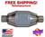 2.25" Catalytic Converter High Flow Universal Exhaust - w/ O2 Sensor Port 610225