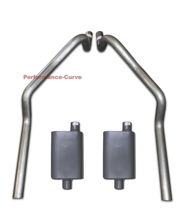 67 - 81 Chevrolet Camaro 2.5" Mandrel Bent Dual Exhaust - Two Chamber Mufflers