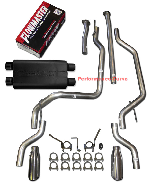 Fits 09-20 Toyota Tundra Performance Dual Exhaust Kit - Flowmaster 50 HD Muffler