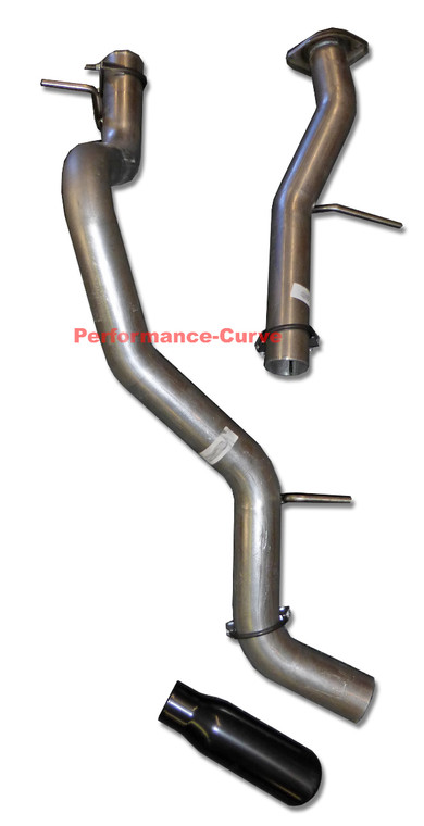 Fits 01-06 Tahoe Yukon Mandrel Bent Exhaust - No Muffler Included - Black Tip