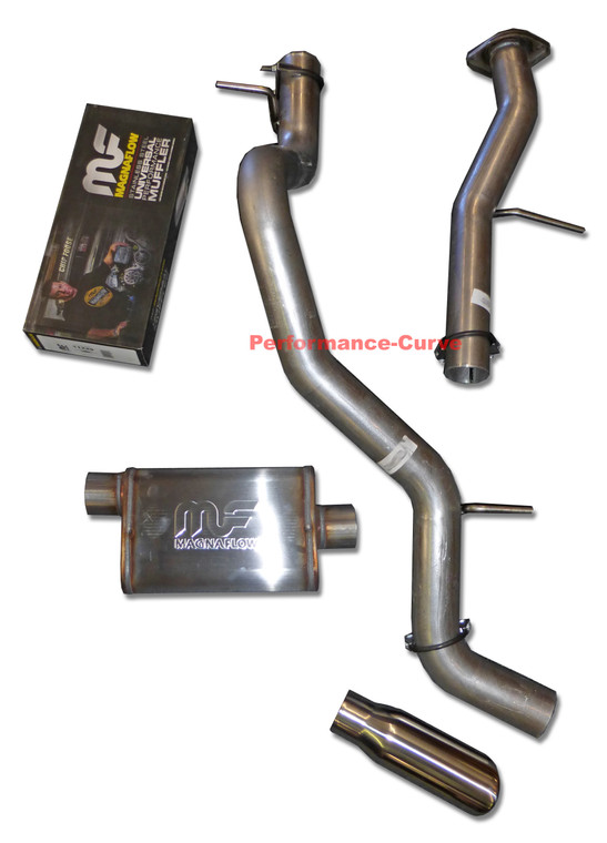 Fits 01-06 Tahoe Yukon Mandrel Bent Exhaust w/ 14" MagnaFlow Muffler - Polished Tip Fits 01-06 Tahoe Yukon Mandrel Bent Exhaust w/ 14" MagnaFlow Muffler - Polished Tip