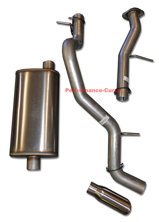 Fits 01-06 Tahoe Yukon 4.8 5.3 Mandrel Bent Exhaust Performance Muffler - Mellow - Polished Tip