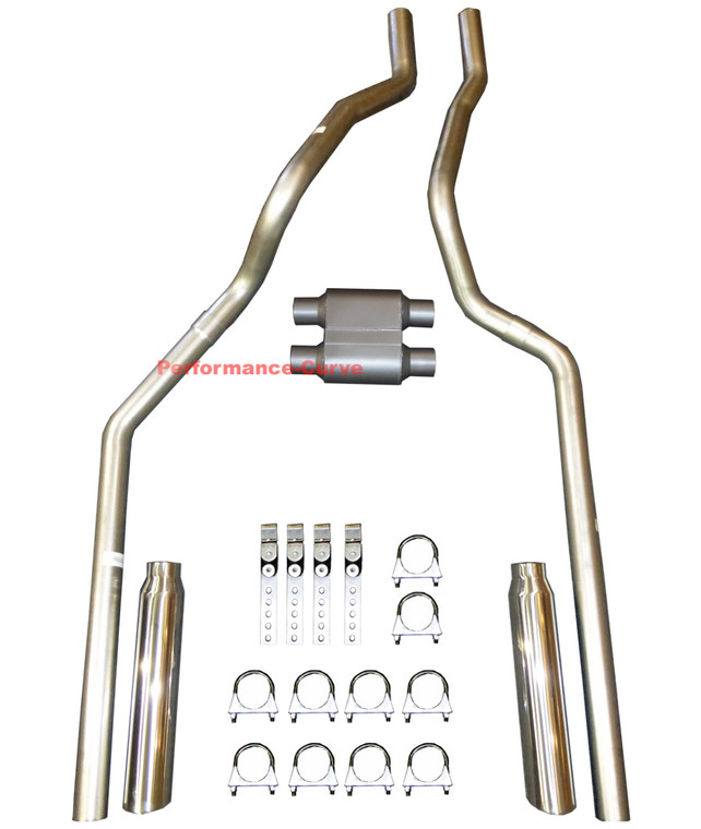 01-06 Chevrolet GMC Truck 6.0L / 8.1L Mandrel Dual Exhaust w/ Single Chamber - Polished Tips