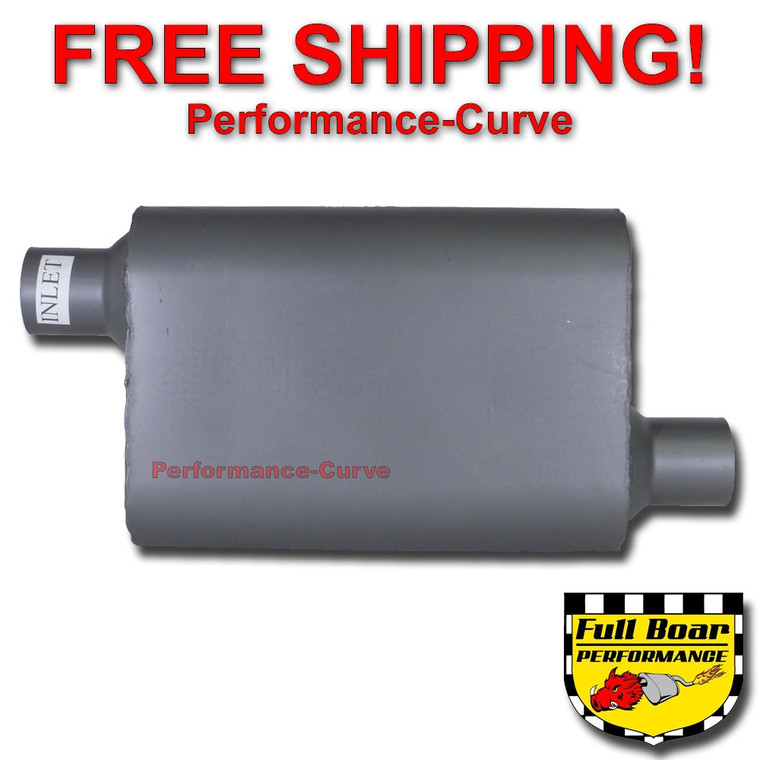 2 Chamber Performance Exhaust Muffler FULL BOAR 2.25" Offset / Offset - FB2443