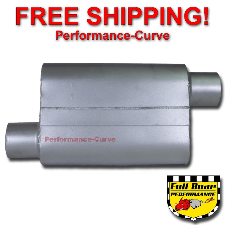 2 Chamber Performance Exhaust Muffler FULL BOAR Offset / Offset - 3" FB3043