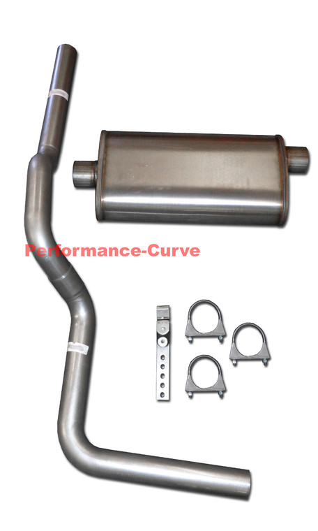 Fits 88-97 Ford F150 Mandrel Bent Performance Exhaust w/ MaxFlow 5x11x22 Muffler