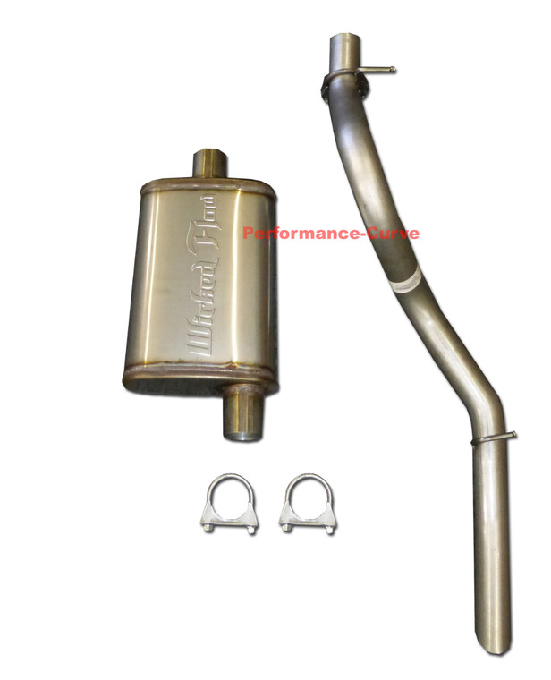 1997 - 2000 Jeep Wrangler TJ Performance Exhaust w/ Wicked Flow Max Muffler