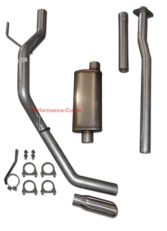 3" Cat-back Exhaust Fits 09-14 Ford F150 4.6 5.0 5.4 w/ 18" MaxFlow Muffler - Polished Tip