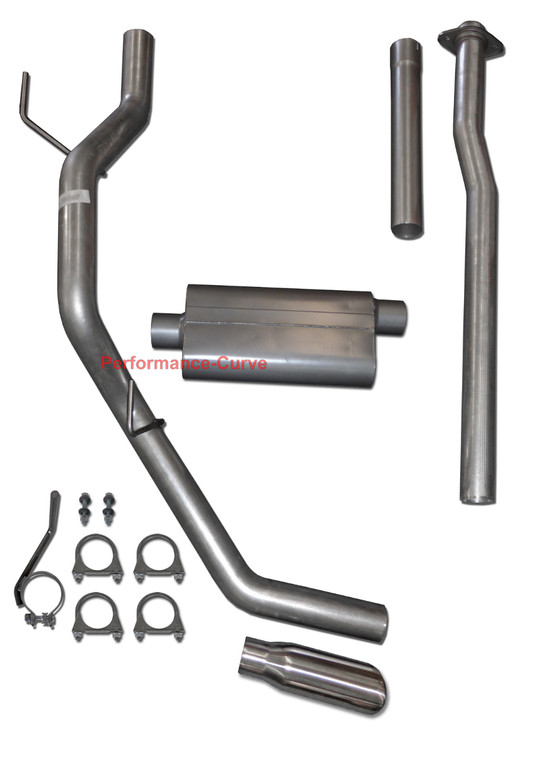 3" Cat-back Exhaust Fits 09-14 Ford F150 4.6 5.0 5.4 w/ Large Body Two Chamber - Polished Tip