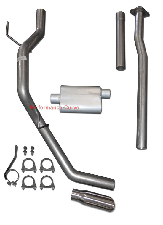 3" Cat-back Exhaust Fits 09-14 Ford F150 4.6 5.0 5.4 w/ Two Chamber Muffler - Polished Tip