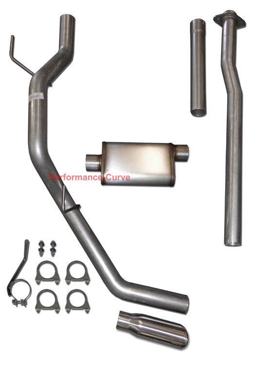 3" Cat-back Exhaust Fits 09-14 Ford F150 4.6 5.0 5.4 w/ 14" MaxFlow Muffler - Polished Tip