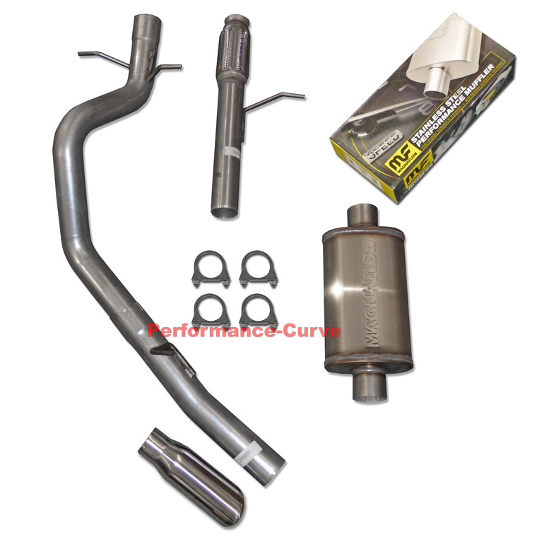 09-14 Chevrolet Tahoe GMC Yukon 5.3 Performance Exhaust w/ 14" Magnaflow Muffler - Polished Tip