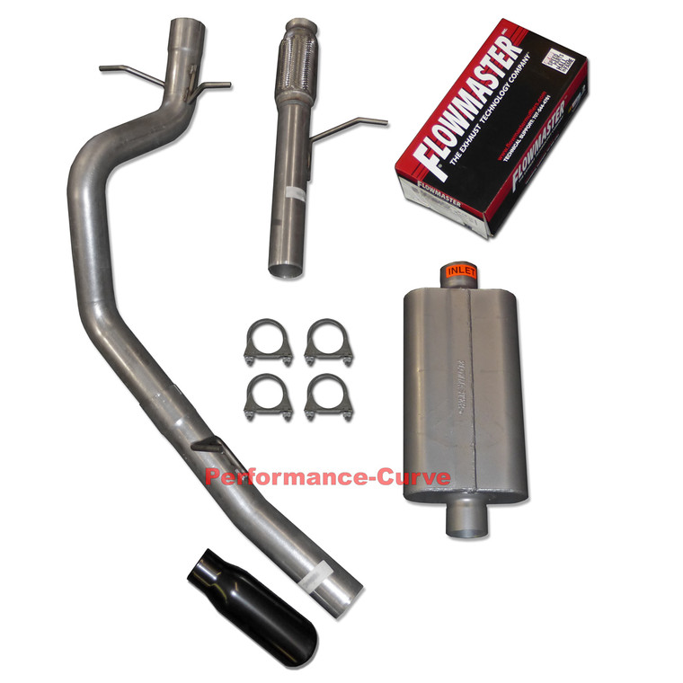 09-14 Chevrolet Tahoe GMC Yukon Single Exhaust Cat-Back w/ Flowmaster 50 Series - Black Tip